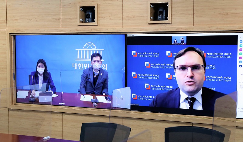 송영길, 러시아 국부펀드와 코로나 19 백신 협력 논의